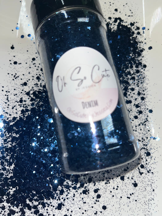 Denim-metallic dark blue