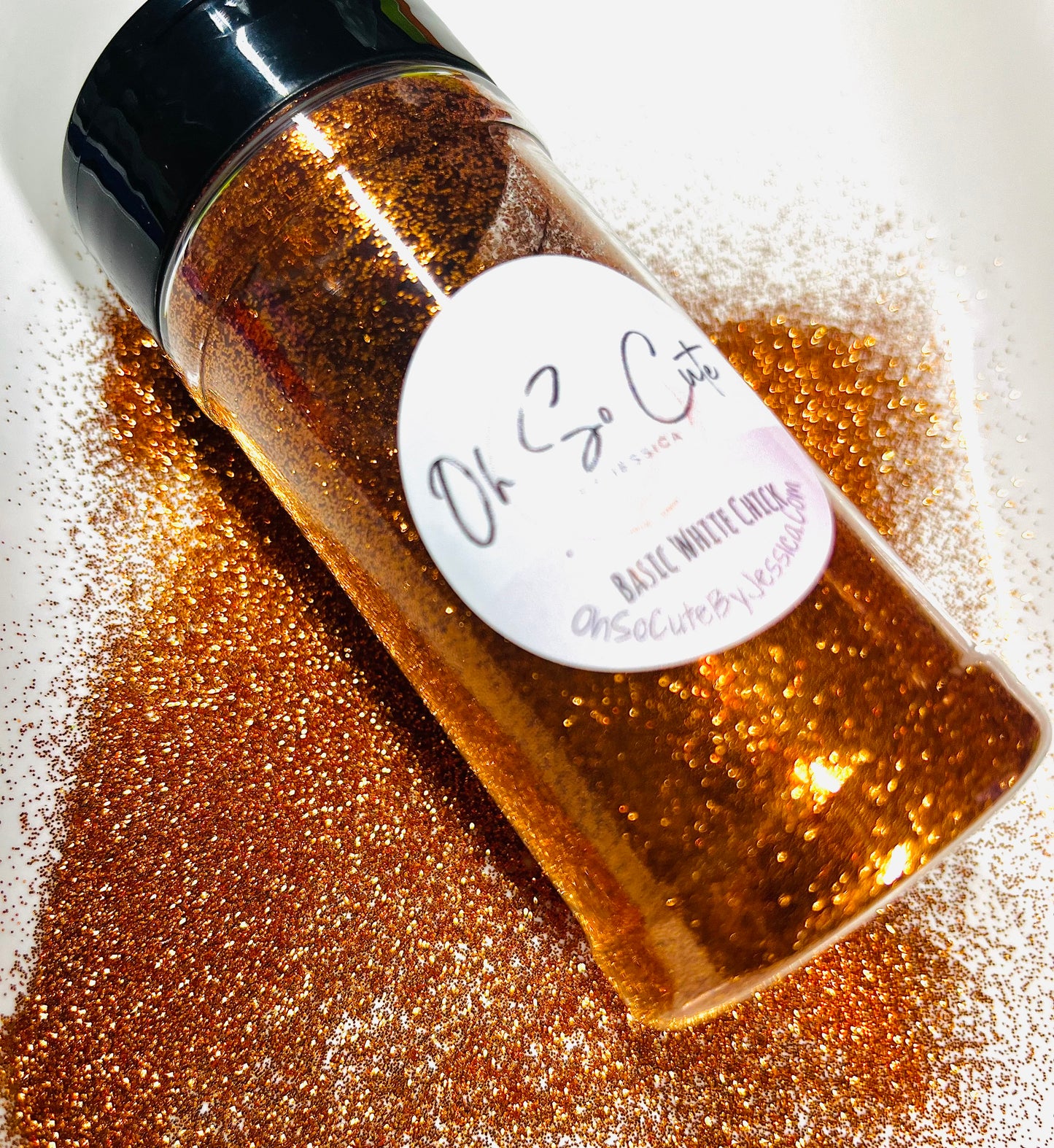 Basic White Chick - Metallic pumpkin