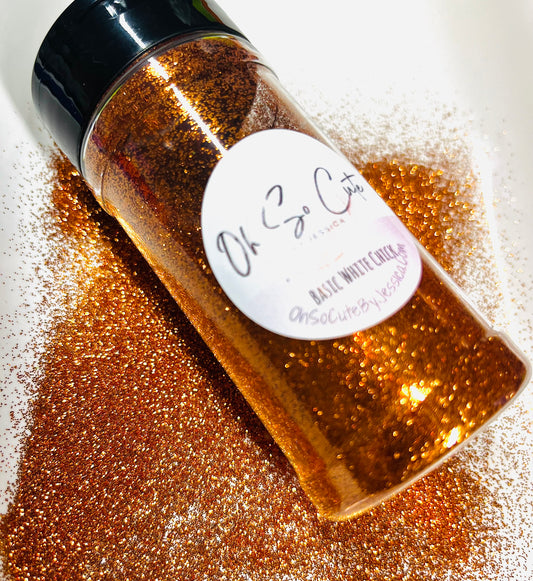 Basic White Chick - Metallic pumpkin