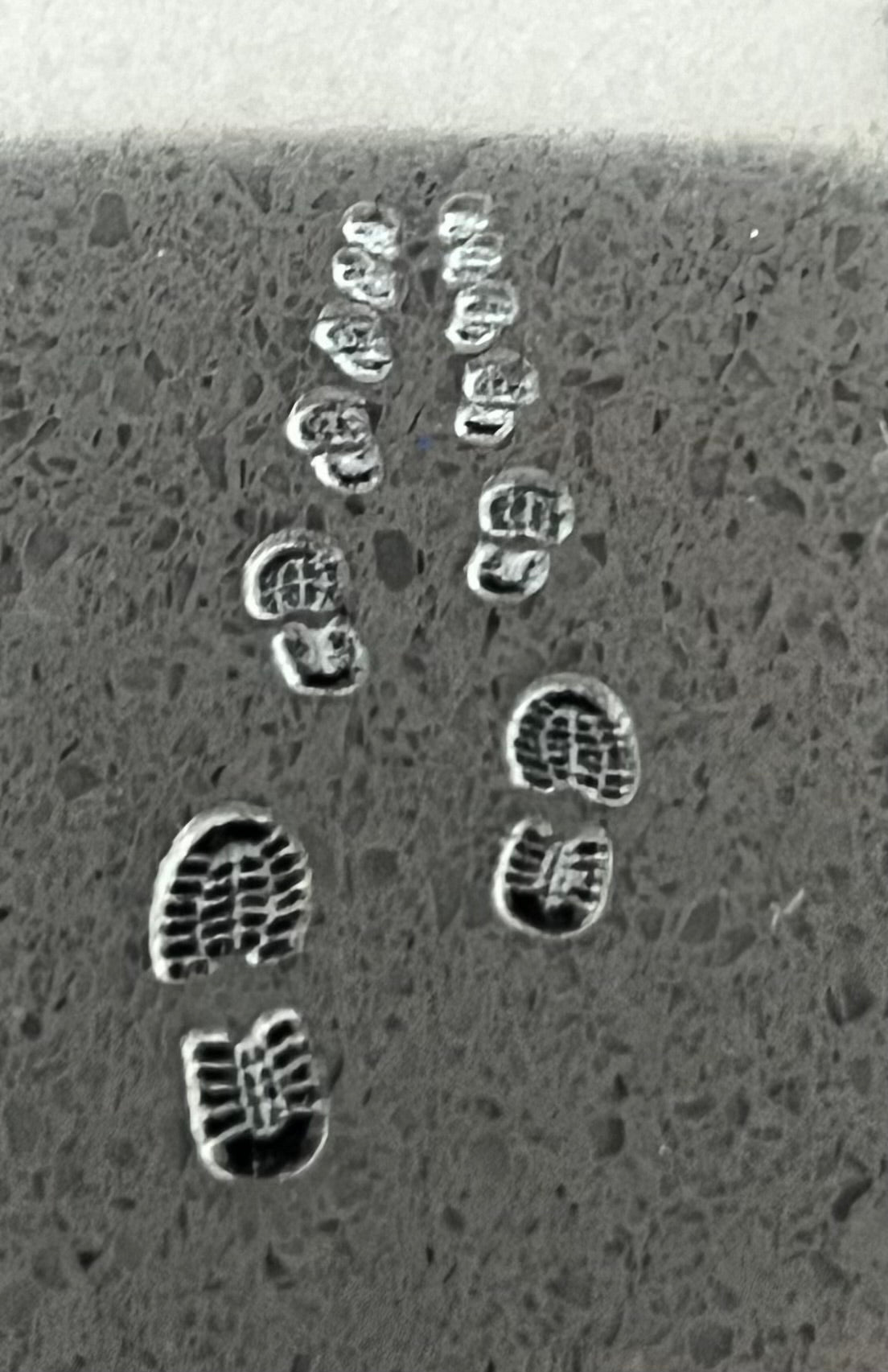 Crime 1 Mini Foot Prints (2) 2 inch tall.