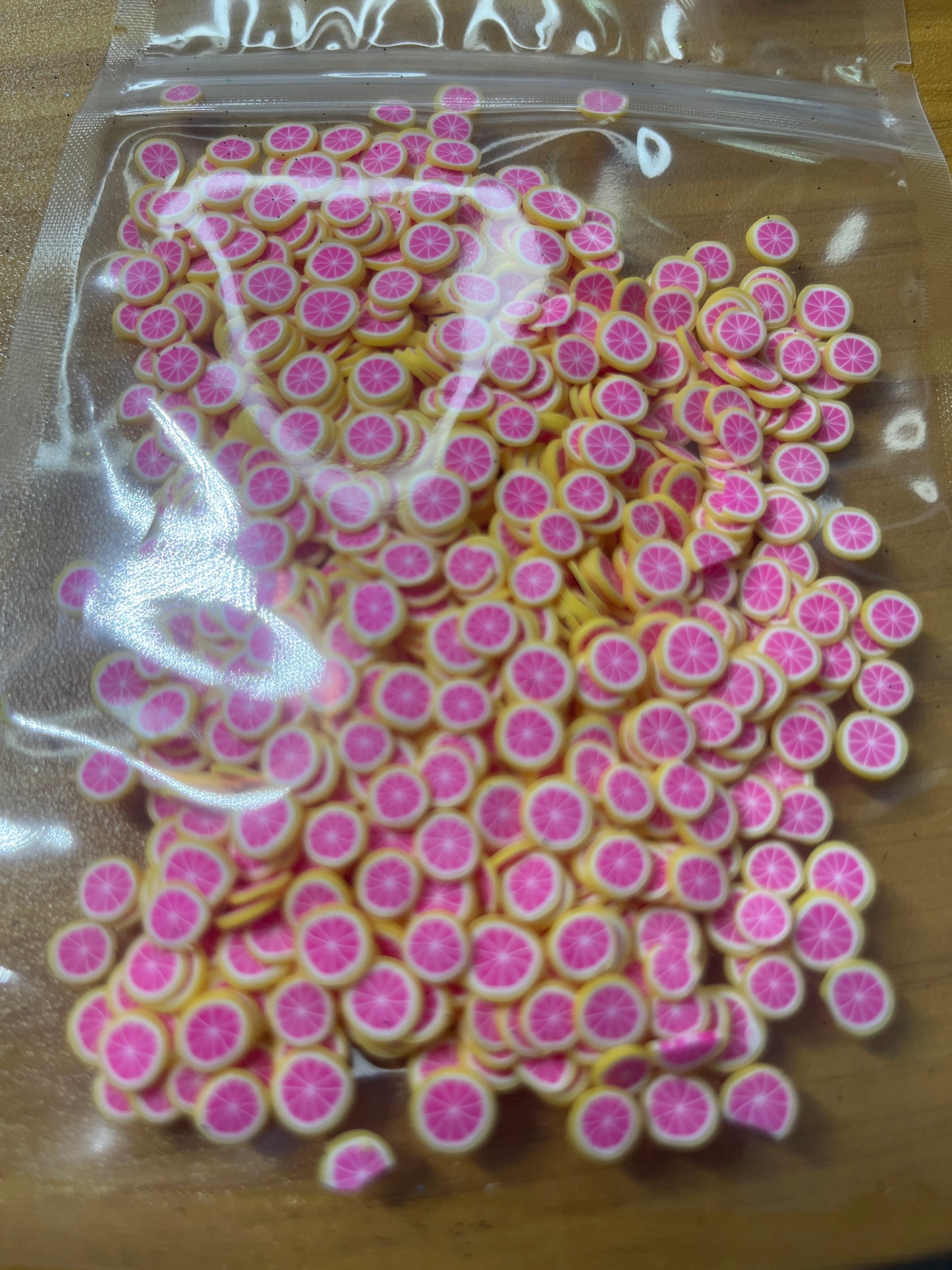 Pink Lemons/Grapefruit - polymer clays DISCO