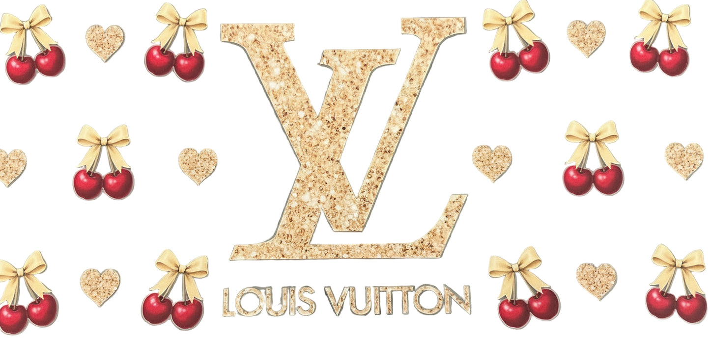 LV cherries and Glitter 4.00 16 oz wrap