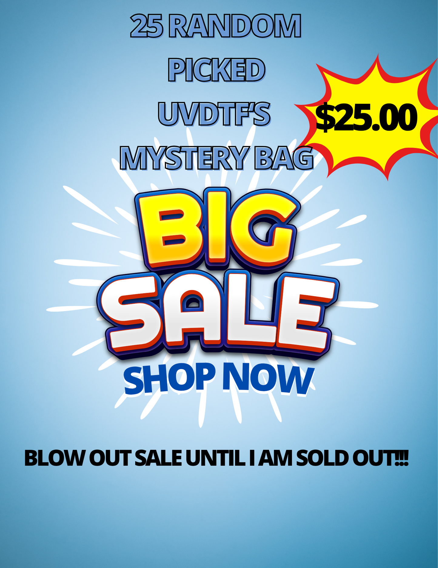 25 UVDTF's Mystery bag