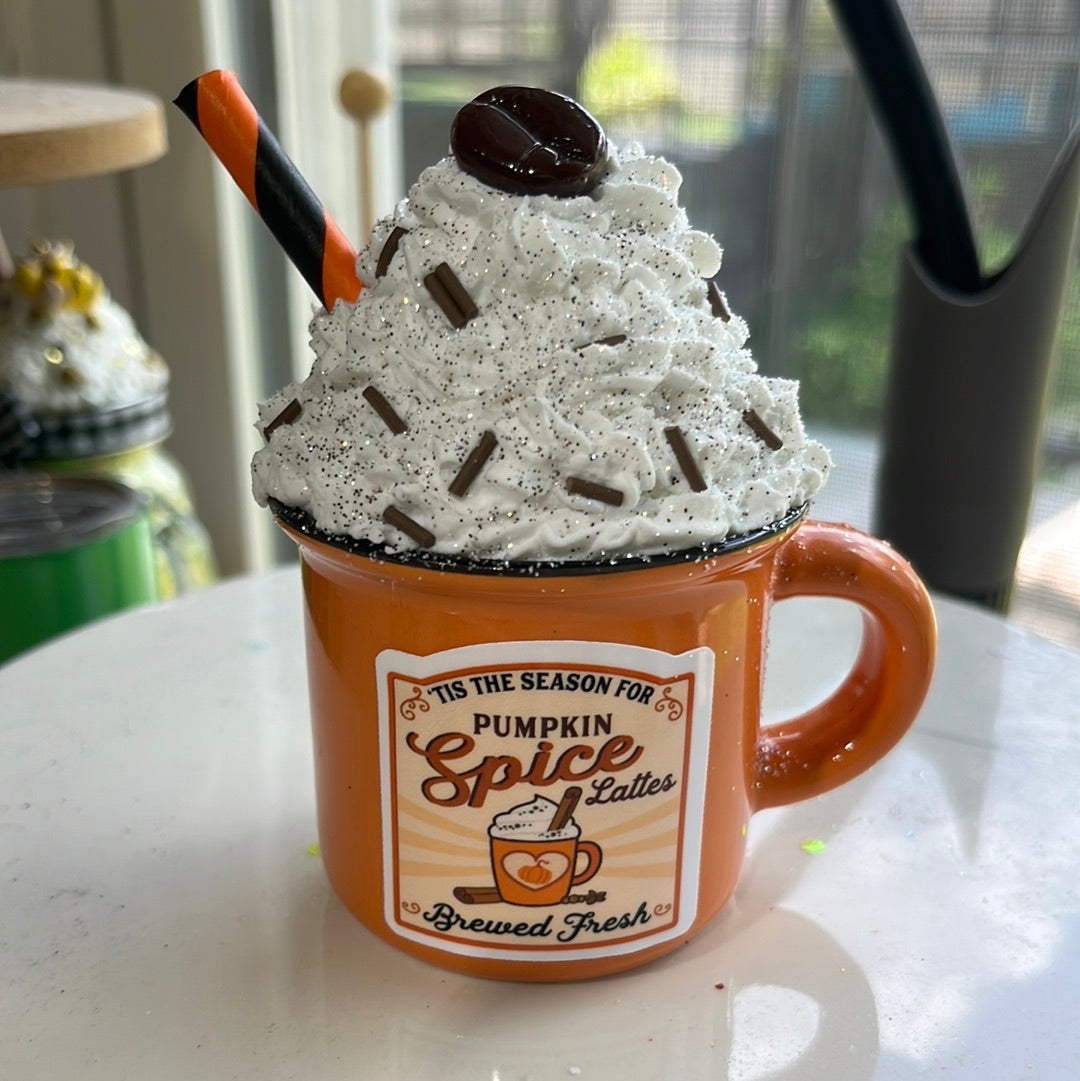Pumpkin spice with coffee bean