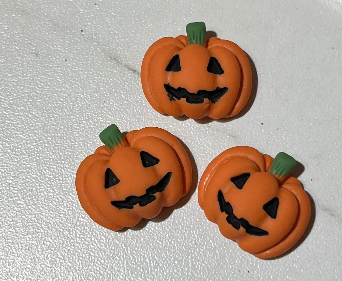 (3) Pumpkin Charms
