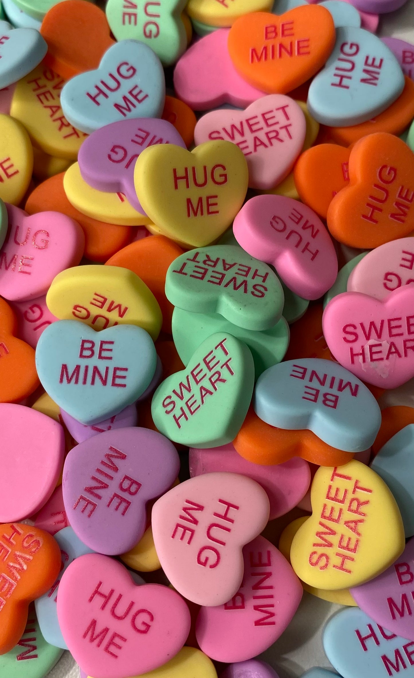 (3) conversation Hearts - random saying