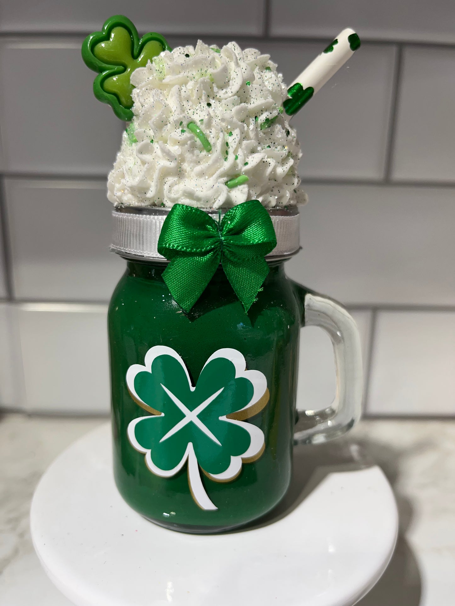 Ready to ship St. Patrick day mini gold green white