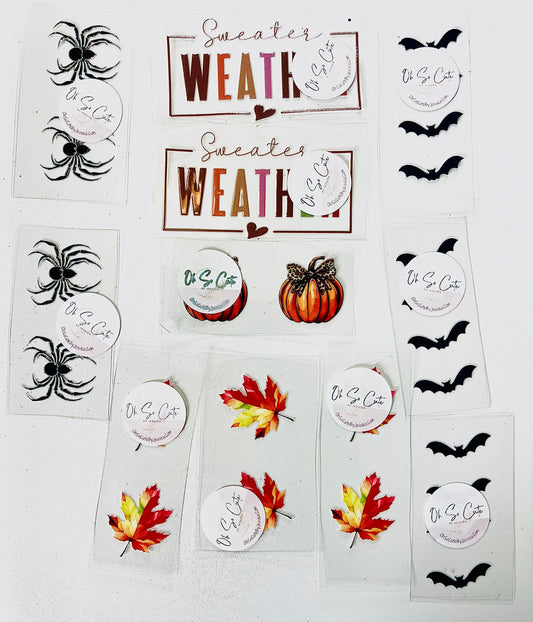 Closed out  (mini UVDTF's bundle pack, these are 1 inch or smaller other then seater weather)  11 total