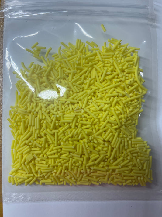 Dark yellow Sprinkles - polymer clays DISCO