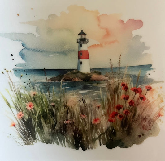 Lighthouse #2 3x3 White Boarder
