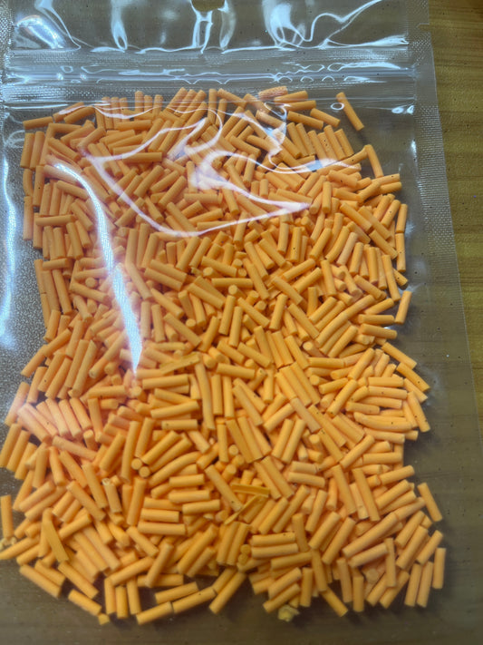 Bright Orange sprinkles - polymer clays DISCO