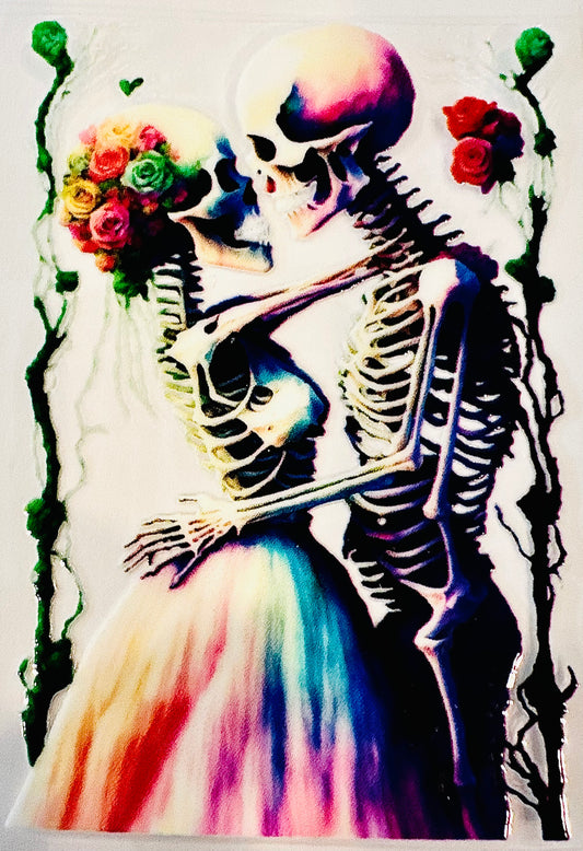 Skulls in love 4” x 3”