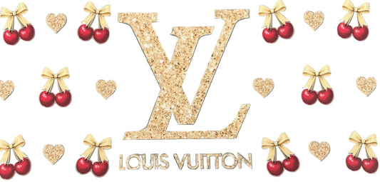 LV cherries  and Glitter 4.00  16 oz wrap