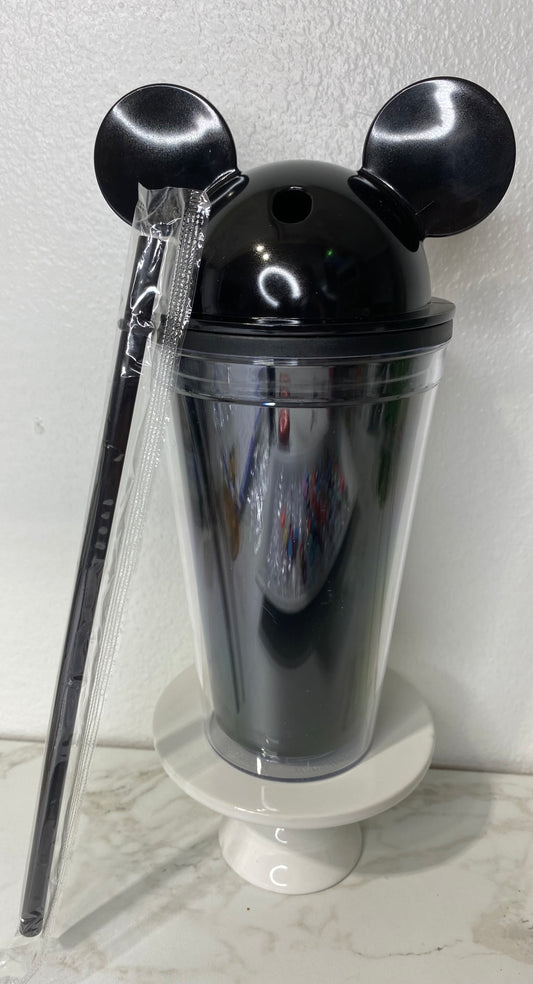 Mouse All Black  Doubled Wall  Tumbler