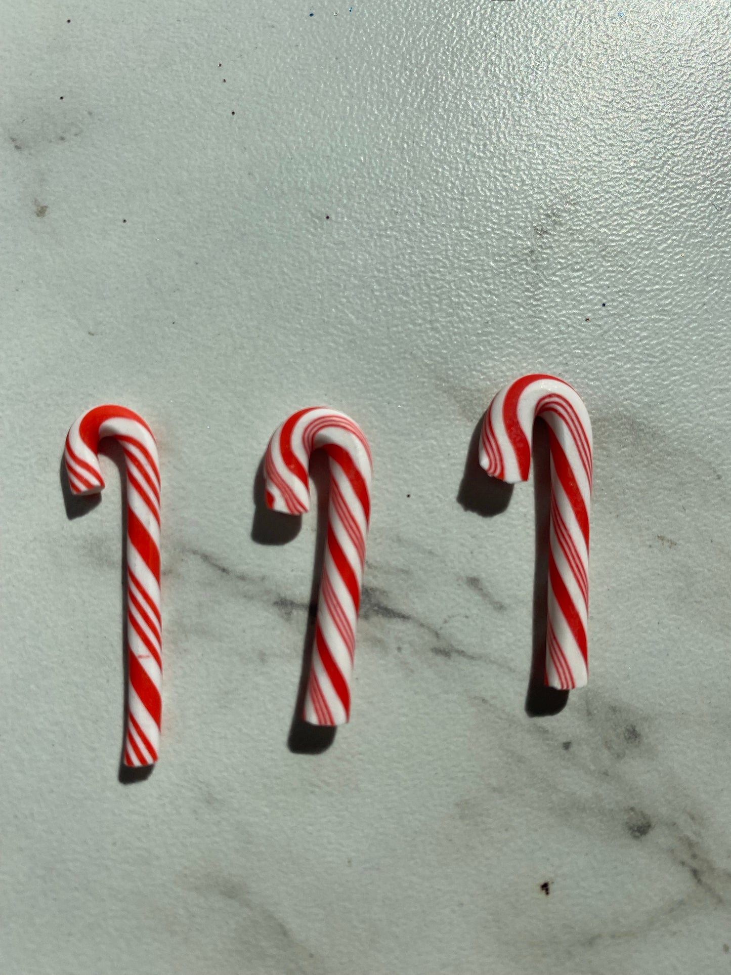 Red  Polymer Clay Candy Canes